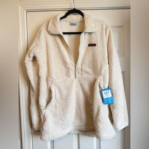 Columbia Cream Sherpa Fleece Pullover